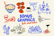 Pasta and Wine Bitmap SVG Font, a Handwritten Font by Nicky Laatz (Thumbnail 10 of 12)
