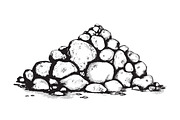 Rock & Stone Pile Illustration, an Object Graphic by cvcreative (Thumbnail 2 of 2)