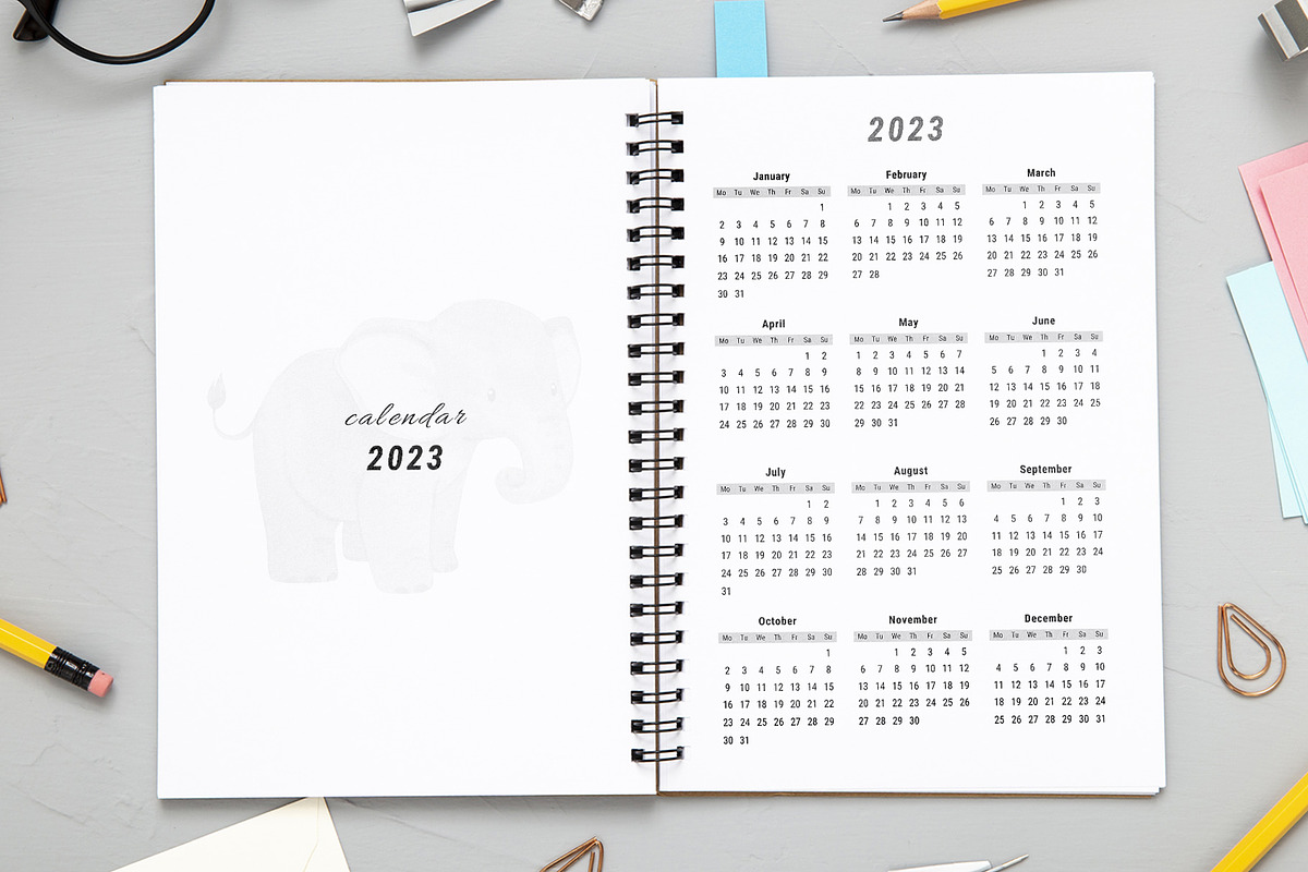 Calendar 2023-2024-2025-2026-2027, a Stationery Template by MNT-Creator (Photo 2 of 3)