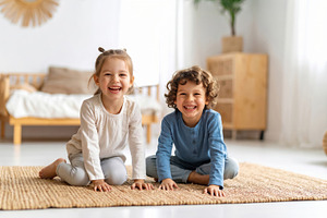 Happy Children Playing Together at Home, a Photo by Davizro's Market