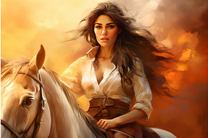 Dramatic Cowboy Banner Portrait