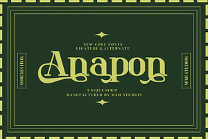 Anapon Serif Fonts