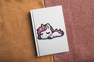 Unicorn Lying Down Clipart