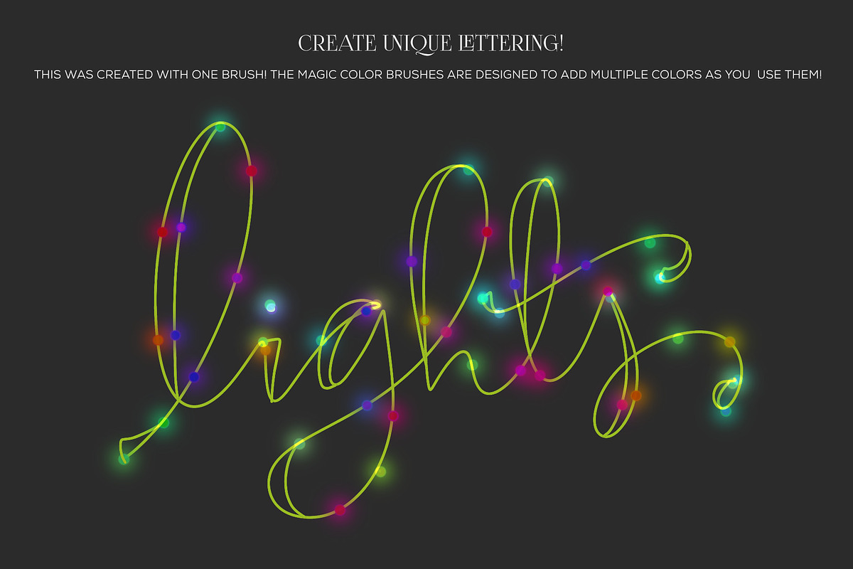 String Lights Procreate Brushes, a Brush Add-On by Studio Kitsch (Photo 3 of 10)