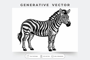 A detailed hand drawing of a zebra s, a Graphic by Iftikhar Alam