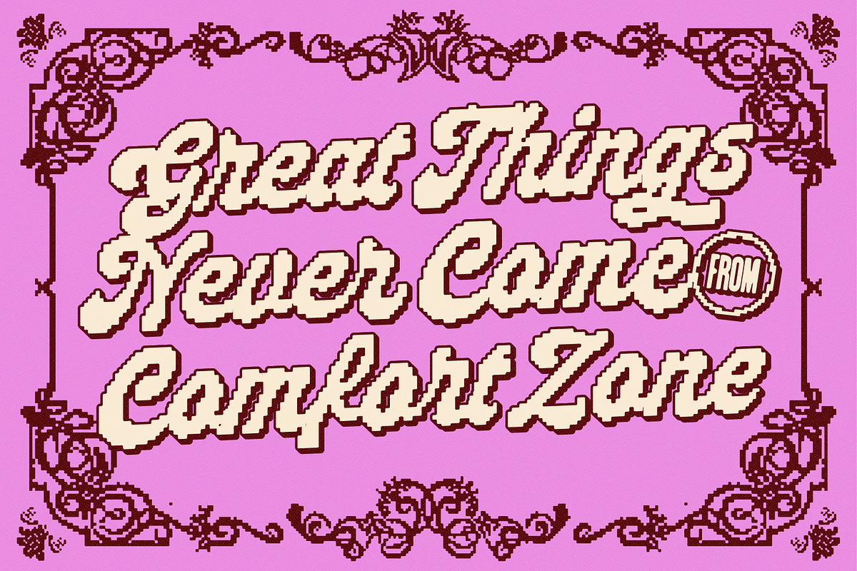 Pasta Monday Pixel Script, a Script Font by The Native Saint Club (Photo 7 of 15)