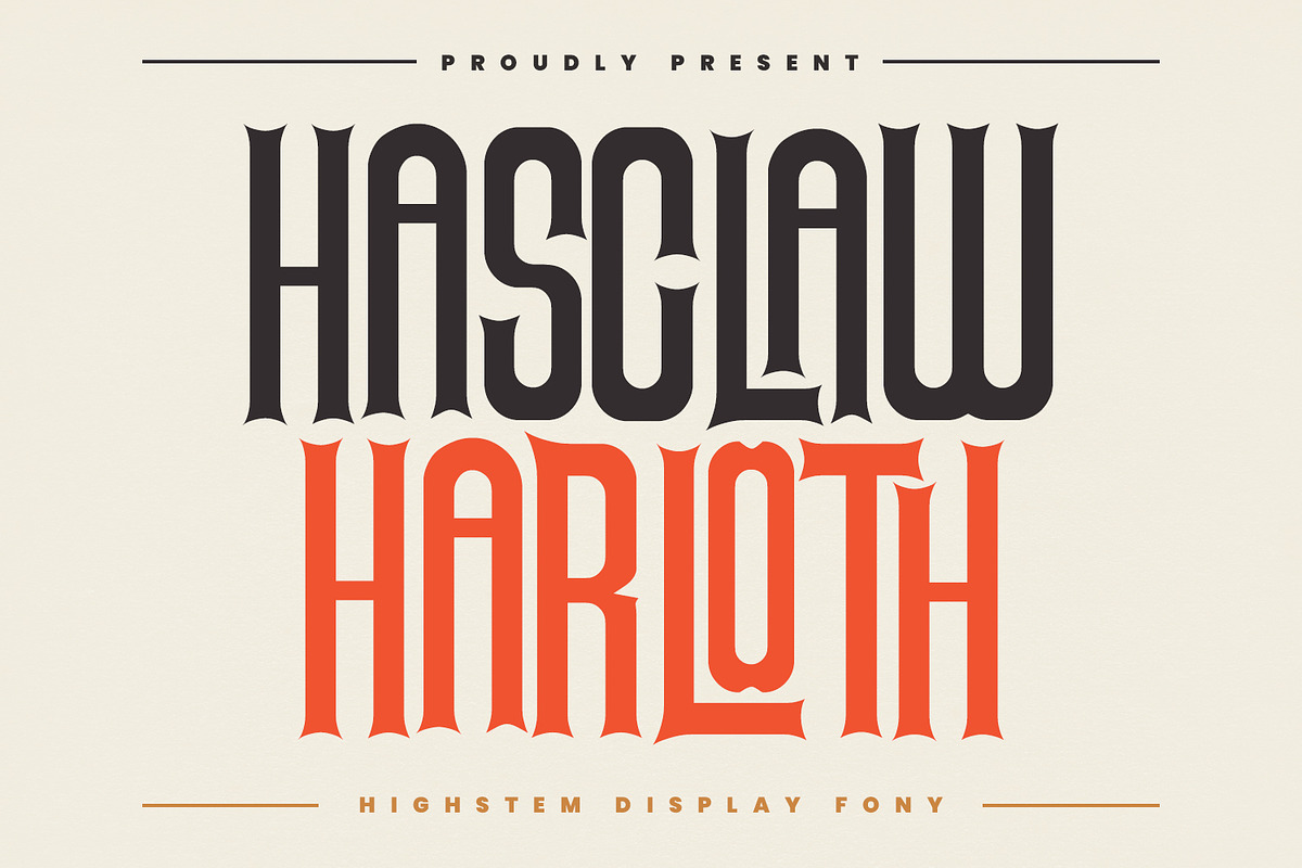 Hasclaw Harloth Highstem Font, a Sans Serif Font by Maulana Creative (Photo 5 of 8)