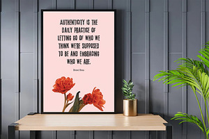 Authenticity Quote Wall Art Print, a Decorative Illustration by DesignDevisers