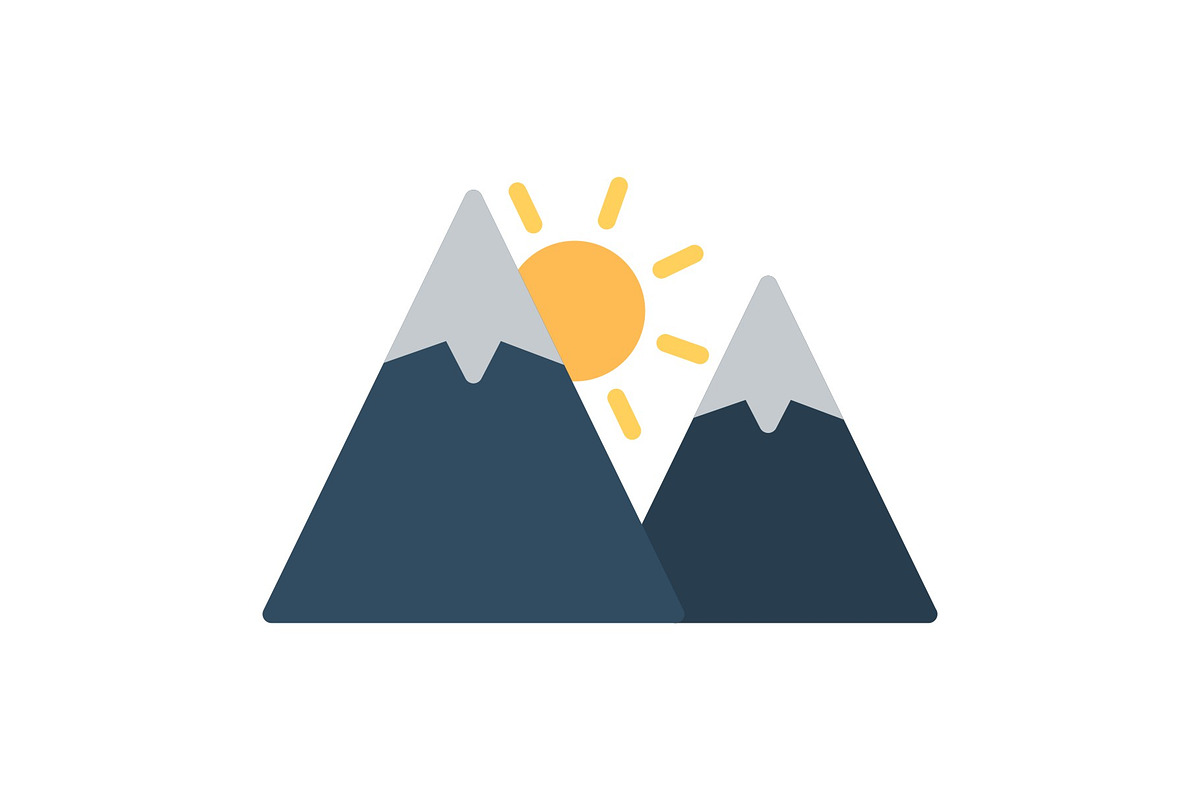 Sunset Flat Icon, a Duotone Icon by Pexelpy (Photo 1 of 2)