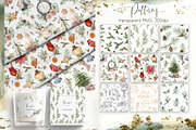 Vintage Christmas Watercolor clipart, a Seasonal Illustration by Yuliya Derbisheva (Thumbnail 4 of 14)