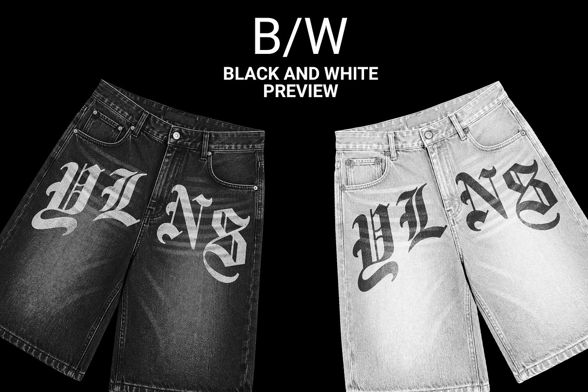 jorts pants denim mockup, a Bottom Mockup by yalanois (Photo 2 of 6)