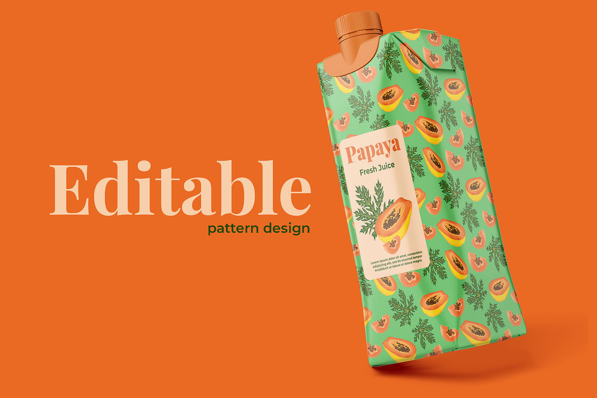 Papaya Fruit Seamless Pattern, a Pattern Graphic by Dawnside Graphic (Photo 3 of 5)