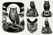 Halloween Owl SVG Graphics, a Seasonal Illustration by DENIDigitalArtSudio (Thumbnail 5 of 6)
