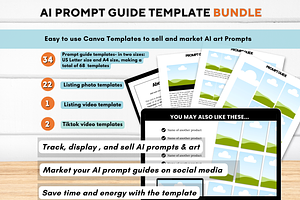 AI art prompt guide template bundle