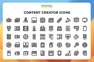 Content Creator Icons, a Duotone Icon by Wencory