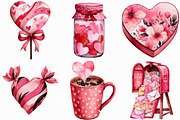 Watercolor Valentines Day Clipart, an Illustration by Libby Wishes (Thumbnail 6 of 7)