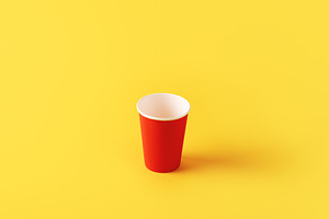 Red Paper Cup on Yellow, a Food & Drink Photo by Ales Munt