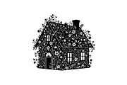 Cute House Silhouette Bundle, an Illustration by Designs_River (Thumbnail 18 of 31)