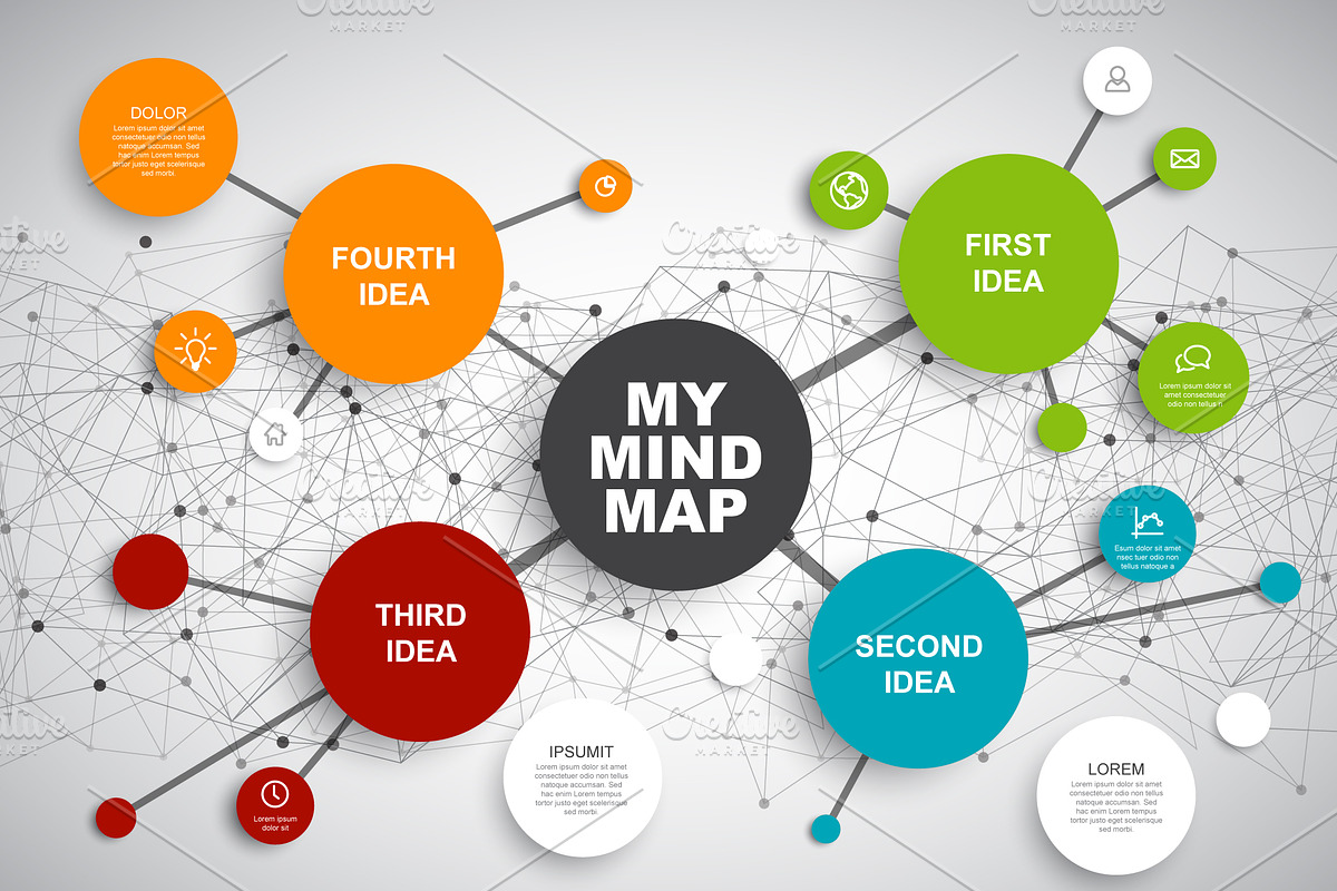 Mindmap vector template, a Presentation Template by Orson