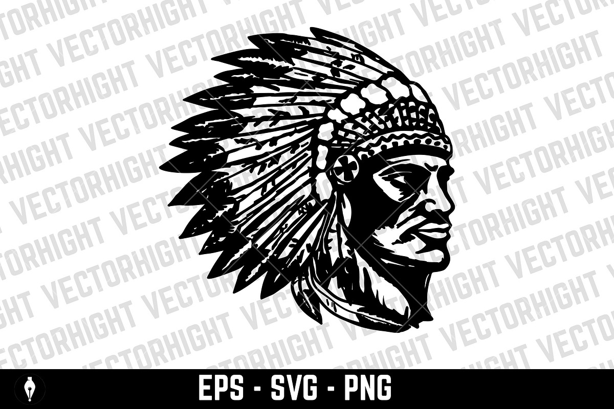 Native American warriors, a Person Illustration by Vectorhight (Photo 2 of 3)