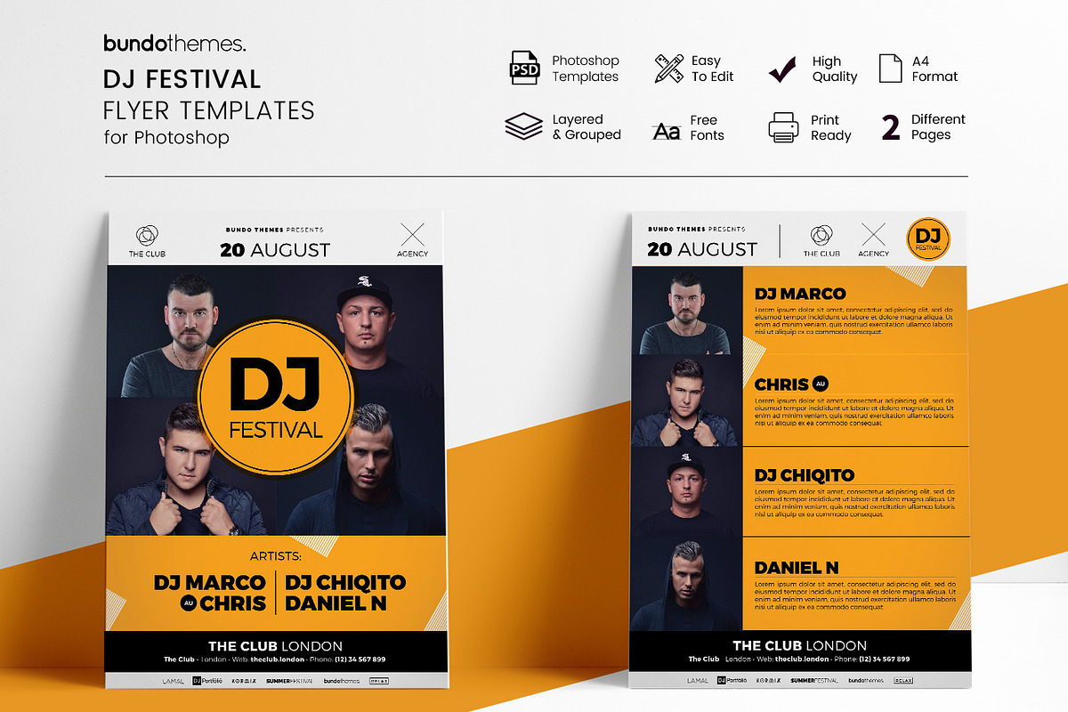 18 Eye-Catching Event Flyer Bundle, a Flyer Template by Bundo Themes (Photo 7 of 22)