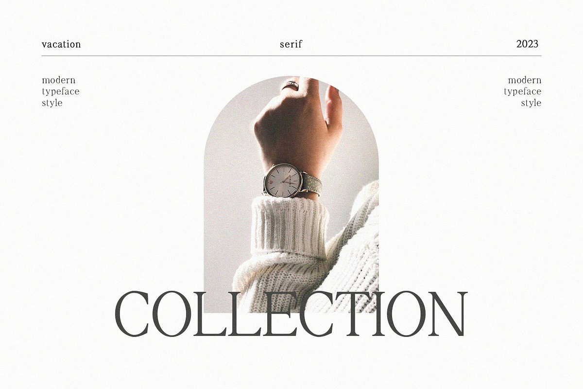 Vacation - Modern Serif Typeface, a Serif Font by Font Kingdom (Photo 6 of 6)