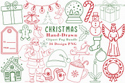 Christmas Hand-Drawn Clipart Png Bun, an Illustration by Libby Wishes (Thumbnail 1 of 4)