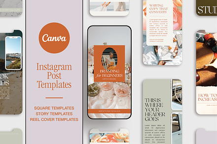Boho Feminine Social Media Templates, a Social Media Template by Brand & Bloom