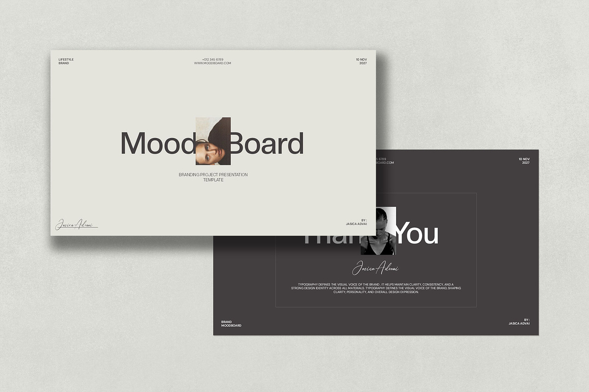 Mood Board Presentation Template, a Presentation Template by Graphpexel (Photo 8 of 8)