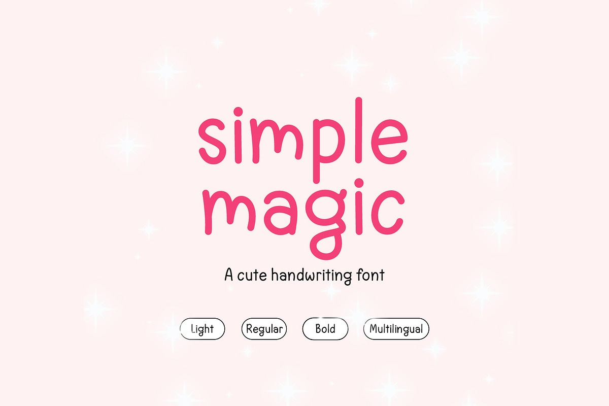 Simple Magic - Neat handwriting font, a Handwritten Font by Kaya Fonts (Photo 1 of 24)