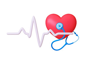Medical 3d concept. Cardiology, an Object Illustration by Valerie Bodnar