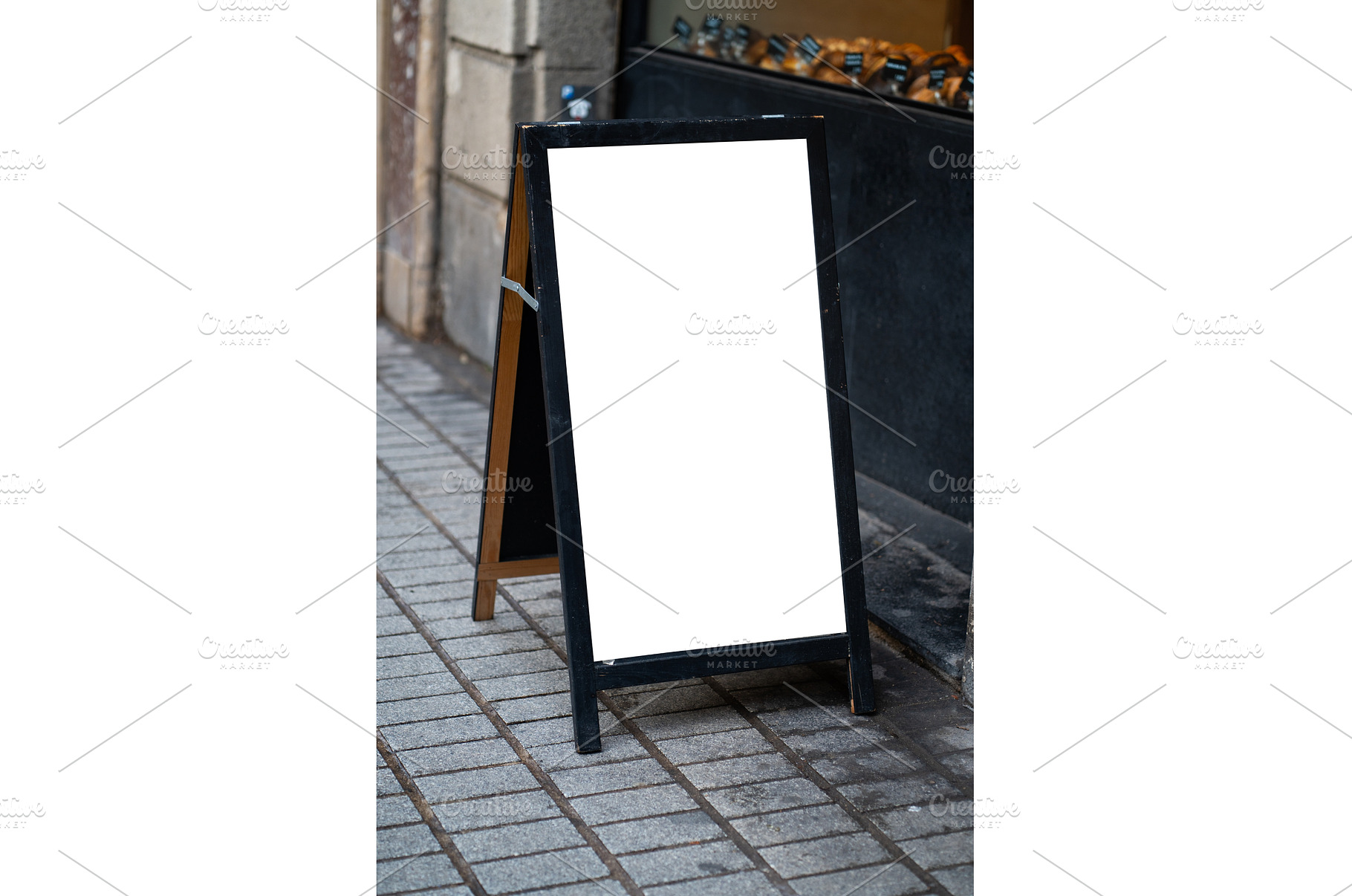 Blank sandwich board sign with white, an Architecture Photo by volodymyrshtun13795