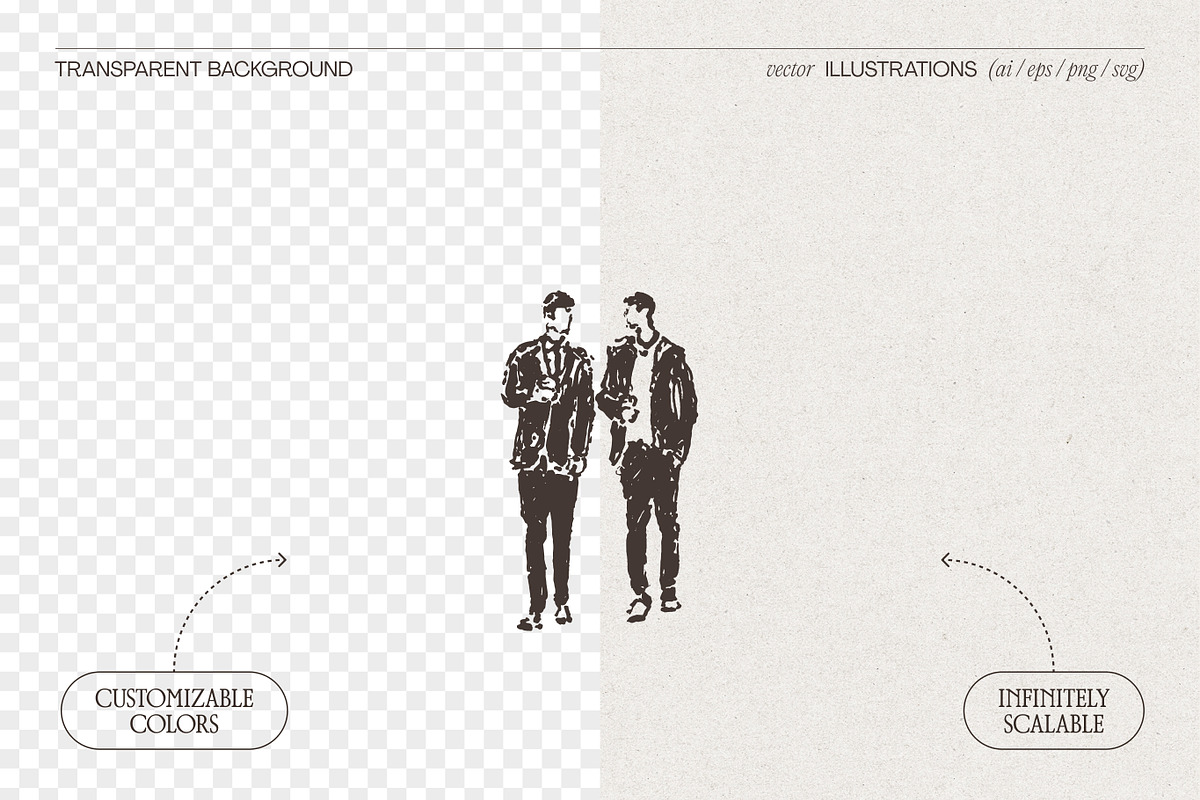 Urban People Silhouette Illustration, a Person Illustration by TheMountBirdStudio (Photo 2 of 9)