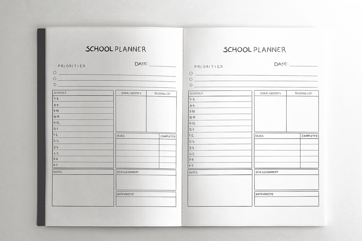 19 Hand Drawn Print Planner Layouts, a Graphic by Character (Photo 3 of 11)