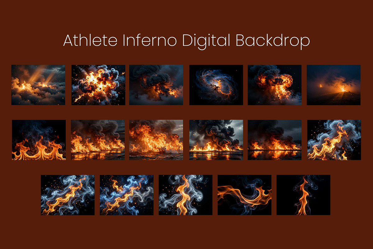 Athlete Inferno AI Digital Backdrops, a Background Graphic by 3Motional (Photo 10 of 15)