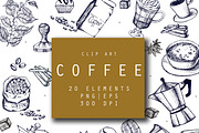 Coffee Hand Drawn Illustration, a Food Illustration by Hand drawn Boutique (Thumbnail 1 of 3)