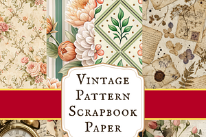 Vintage Pattern Scrapbook Paper PDF