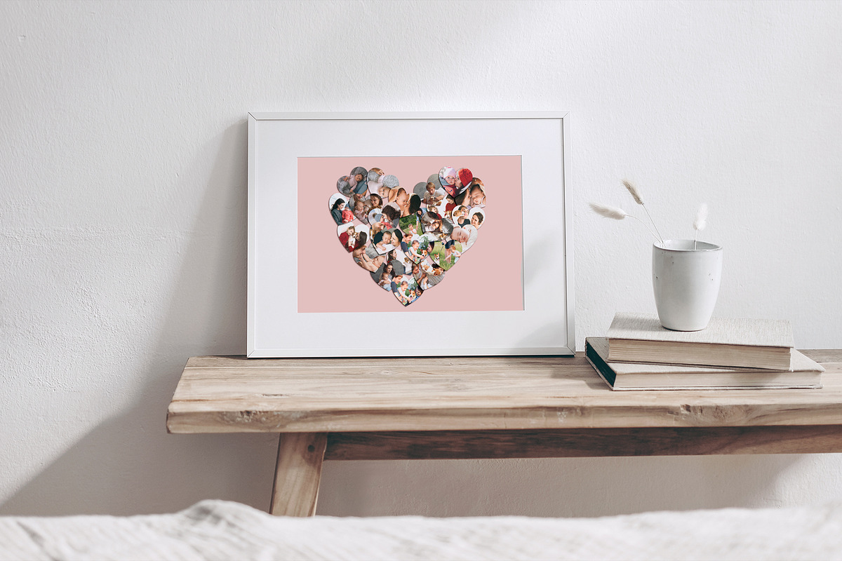 Love Heart Photo Collage Template, a Social Media Template by DesignerCandies (Photo 4 of 5)