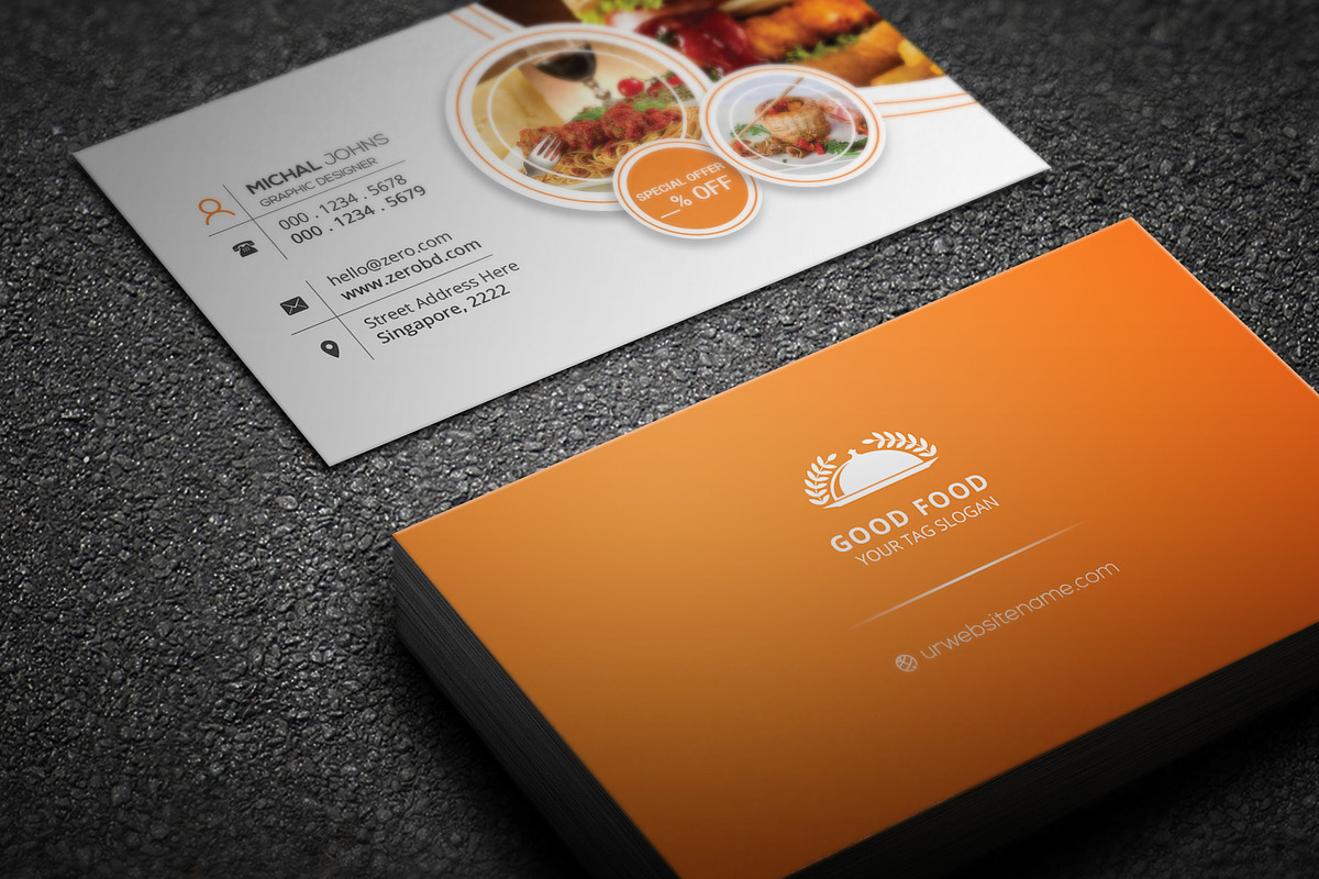 Restaurant Business Cards, a Business Card Template by Genereux Art (Photo 5 of 5)