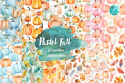 Pastel Fall Patterns, a Seasonal Illustration by Verdigris Studios (Thumbnail 1 of 4)