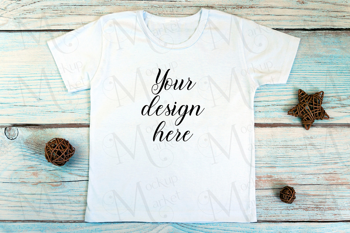 White kid t-shirt mockup bundle., a Print Template by MockupMarket (Photo 27 of 27)
