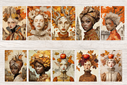 FALL WOMEN PORTRAITS JUNK JOURNAL, a Person Illustration by Daring Digies (Thumbnail 4 of 6)