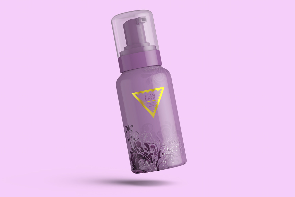 Foaming Soap Dispenser Bottle Mockup, a Cups & Container Mockup by Digitalphaser (Photo 6 of 8)