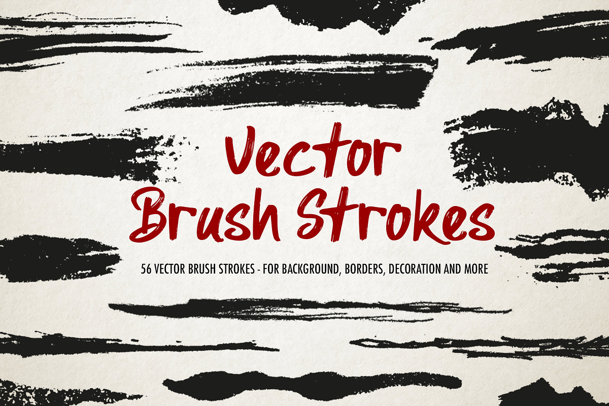 Vector Brush Strokes for Illustrator, an Object Graphic by Giordano Aita Graphics (Photo 1 of 3)
