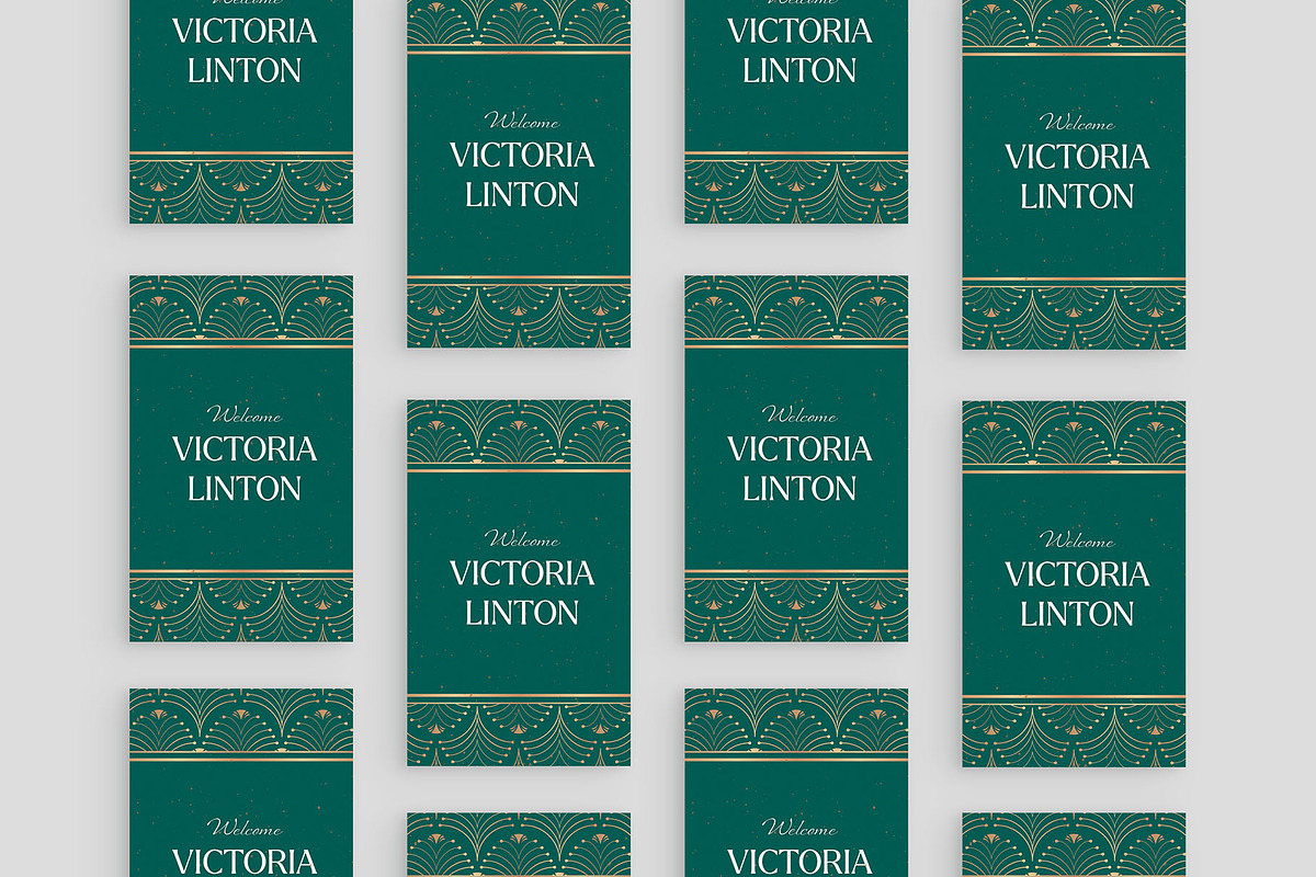 Art Deco Wedding Invitation Template, an Invitation Template by BrandPacks (Photo 6 of 7)