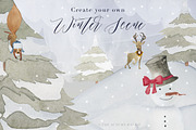 Watercolor Winter Scene Creator, an Animal Illustration by The Autumn Rabbit Ltd (Thumbnail 4 of 7)