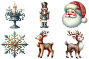 Vintage Noel Retro Christmas Clipart, an Illustration by Daily.Designs (Thumbnail 4 of 5)
