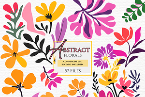 Abstract And Retro Floral Clipart