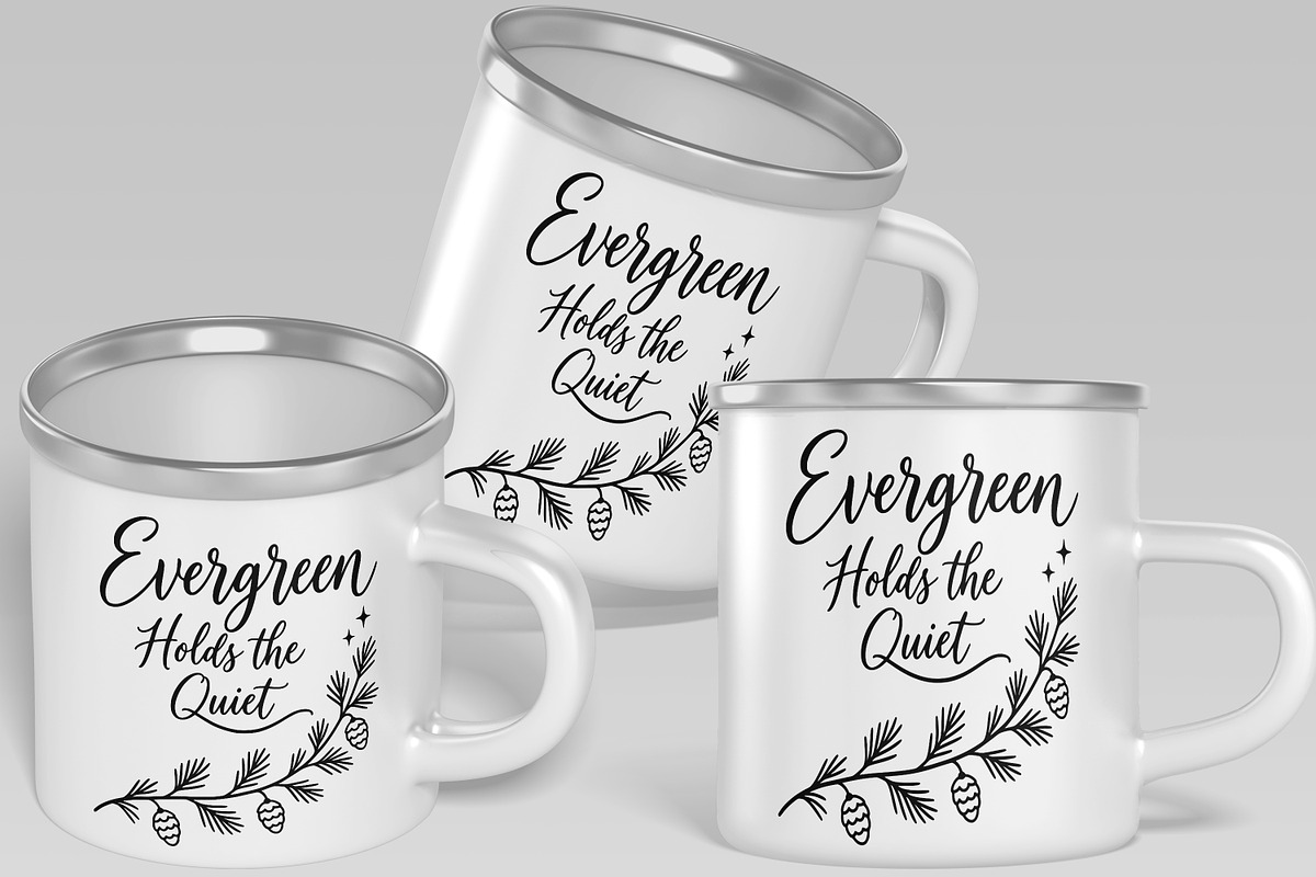 Evergreen Holds the Quiet SVG, an Object Illustration by Ghagra (Photo 4 of 6)