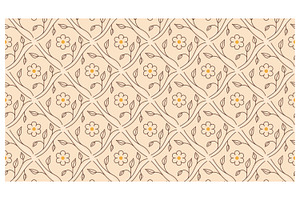 Flower and leaf pattern, a Decorative Illustration by Creative Backgrounds